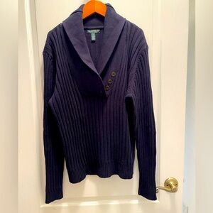 Ralph Lauren Navy Cowl Neck Sweater